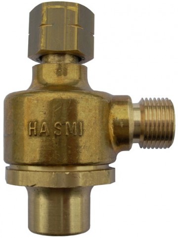 Hasmi drukregelaar voor karweifles, Messing, 3/8