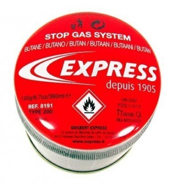 EXPRESS Prikblik Butaan 190 g/ type 200 butane tbv soldeerlampen 8700, 8800, 8900, # EX 8191