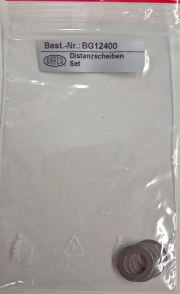 DRÄCO Afstandringen set, # BG12400. Diverse diktes zakje