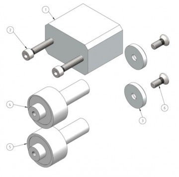 DRÄCO Adapter K1-AGNARS voor rollenschaar tbv voorrollen Multibender, # BGC300249