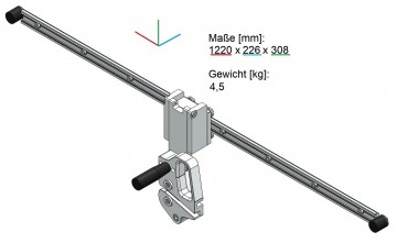 afmetingen DRÄCO Rollenschaar K1-AGNRS-4 met lineaargeleider, # 92668-4