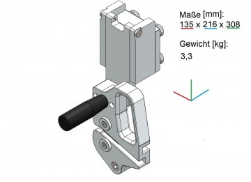 afmentingen DRÄCO Rollenschaar K1-AGNRS-4 met lineaargeleider, # 92668-4