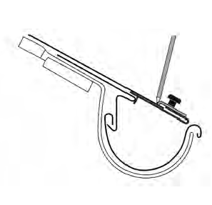 RAU Druipkant lineaal TRL, # RA 120