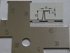 WEVERS Hoekfels-Aftekensjabloon / Krasmal voor felsbanen